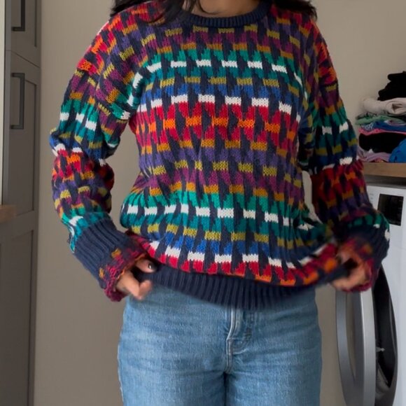 Rare Vintage ’80s Boston Traders Hand-Knit Sweater | XL Boys (Women’s XS–M) - Picture 1 of 7